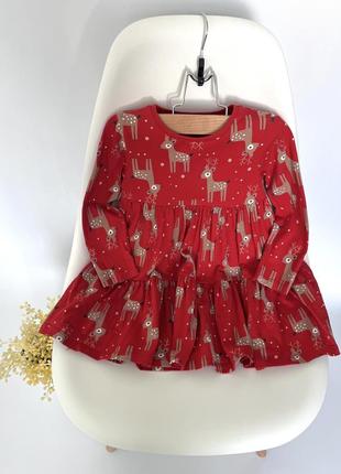 Сукня новорічна з оленями