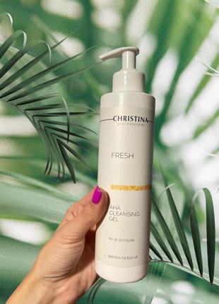 Очищуючий гель christina fresh aha cleansing gel з альфагідроксильними кислотами