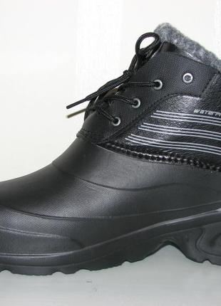 Зимові черевики на шнурівці на хутрі сноутси ева пінка 41 42