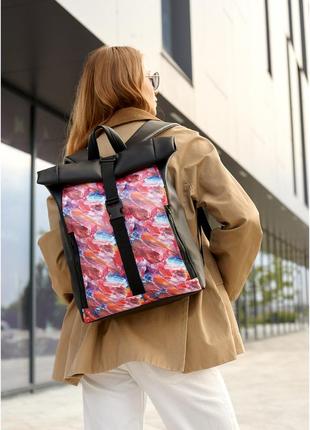 Женский рюкзак sambag rolltop one принт «kvarel»