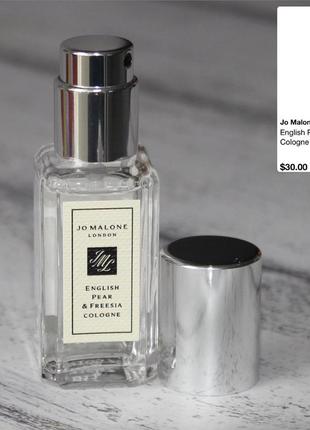 Jo malone london english pear & freesia фірмова мініатюра 9мл оригінал