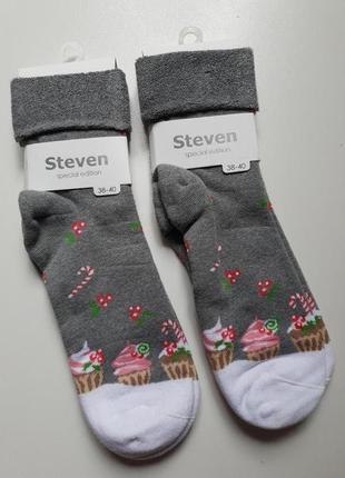Теплі махрові шкарпетки steven