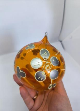 Ёлочная игрушка ссср шар с фосфором ялинкова прикраса срср  прикраса для ялинки2 фото