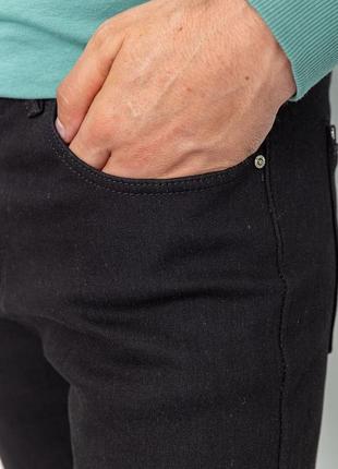 Качественные актуальные теплые мужские джинсы на флисе черные мужские джинсы на байке утепленные флисом джинсы зима классические мужские джинсы прямые6 фото