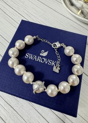 Браслет сваровские swarovski жемчужины жемчуга4 фото