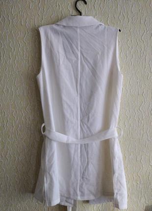 Белый нарядный кардиган, жилетка  под пояс, esmara, р.40, сток7 фото