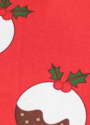 Новогоднее женское красное платье рождественский принт санта клаус олень xs-s 42-447 фото