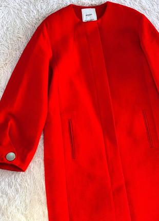 Яркое красное пальто mango4 фото