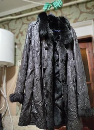 Куртка с натуральным мехом р с-м