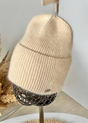 Женская зимняя шапка ангора3 фото