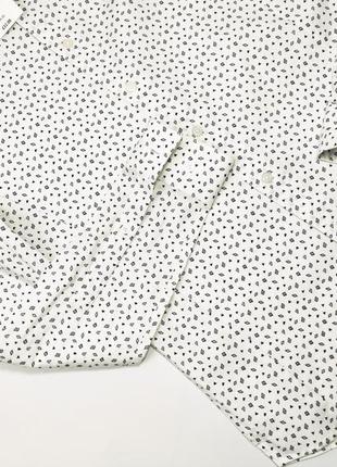 Сорочка чоловіча білого кольору в принт приталеного крою від бренду top man xs3 фото