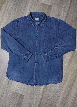 Рубашка джинсовая мужская cedarwood state синяя размер l
