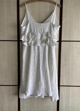 Плаття сарафан біле міді2 фото