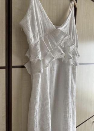 Плаття сарафан біле міді6 фото