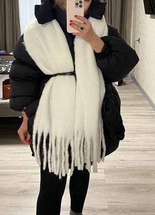 Шарфик,шарф кашемировый,пушистый,тёплый,длинный зимний шарфик