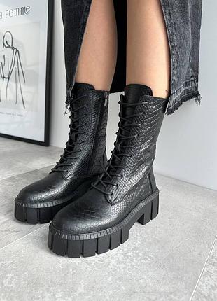 Нереально крутые берцы из натуральной кожи под рептилию 😍