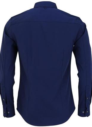 Рубашка tommy hilfiger stretch slim fit shirt (dm0dm04405) black iris2 фото