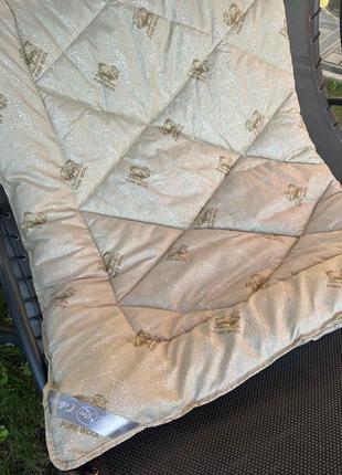 Тепла стьобана ковдра одеяло вовна полуторний подвійний євро7 фото