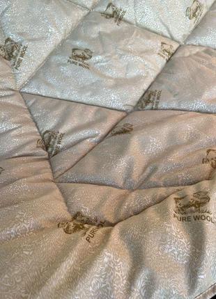 Тепла стьобана ковдра одеяло вовна полуторний подвійний євро6 фото