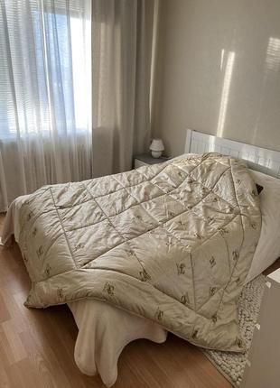 Тепла стьобана ковдра одеяло вовна полуторний подвійний євро2 фото