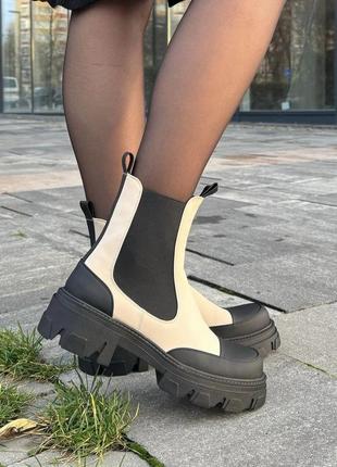 Женские ботинки chelsea boots с мехом