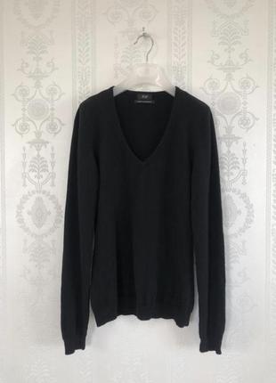 Черный кашемировый свитер джемпер пуловер 100% кашемир4 фото