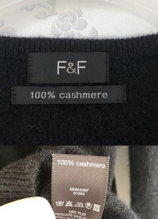 Черный кашемировый свитер джемпер пуловер 100% кашемир2 фото