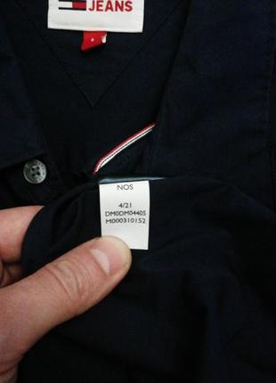 Рубашка tommy hilfiger stretch slim fit shirt (dm0dm04405) black iris5 фото