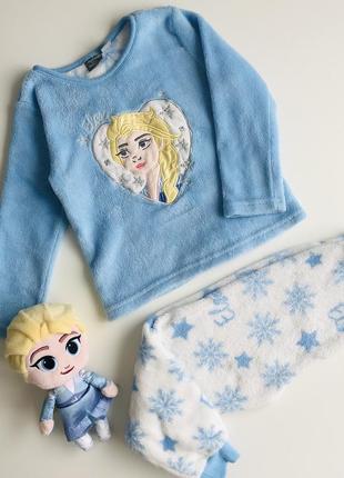 Піжама флісова, махрова теплі піжама холодне серце, frozen, ельза, primark