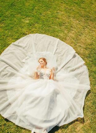 Весільна сукня айворі а-силует3 фото