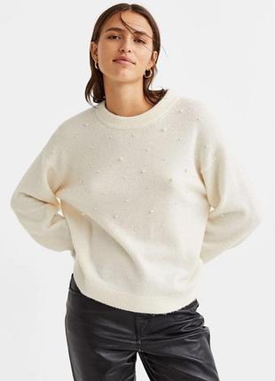 Джемпер h&m s кремовий