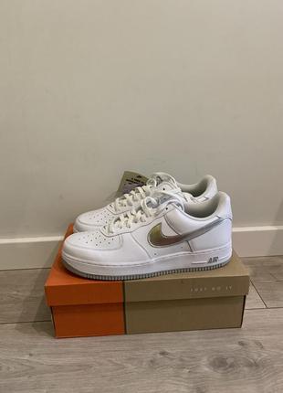 Nike air force 1 low retro white/metallic silver кроссовки 47 12.5 us