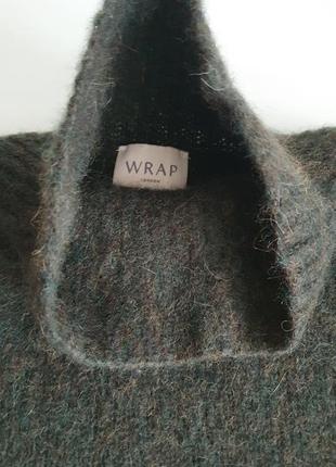 Свитер с высоким воротом под горло, гольф  с baby alpaca, wrap4 фото