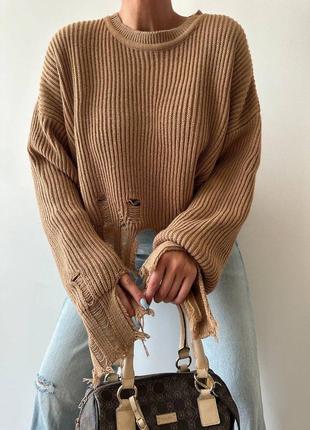 Рваный свитер6 фото