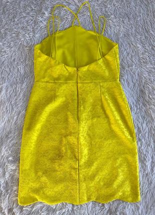 Яркое желтое кружевное платье topshop7 фото