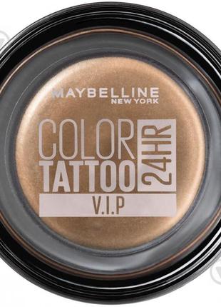 Тени для век maybelline new york color tattoo 24 ч 180 v.i.p. 4.5 г1 фото