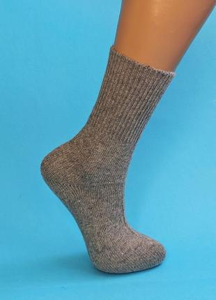 Теплые ангоровые однотонные женские носки5 фото
