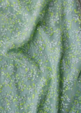 Брендова сукня паєтки на бретелях м'ятного відтінку від h&m6 фото