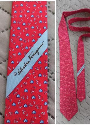 Краватка шовк із монограмою salvatore ferragamo
