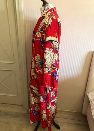 Богемный яркий кардиган, тренч яркий, длинная редкая накидка кимоно, новая6 фото