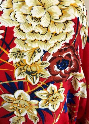 Богемный яркий кардиган, тренч яркий, длинная редкая накидка кимоно, новая5 фото