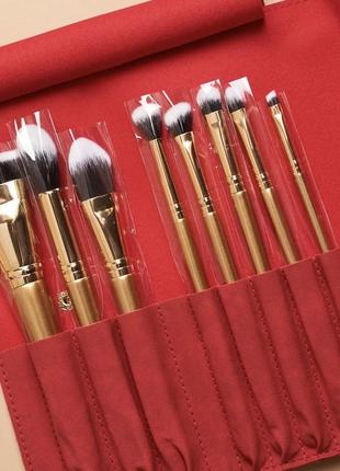 Набір з 8 пензлів для макіяжу  luxie glitter and gold brush set1 фото