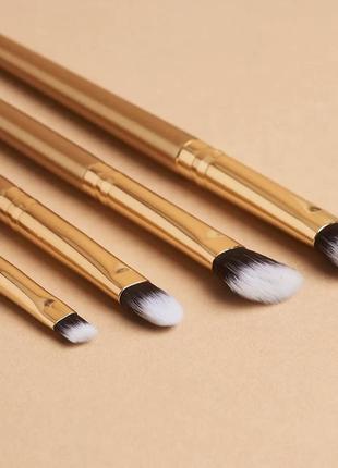 Набір з 8 пензлів для макіяжу  luxie glitter and gold brush set9 фото