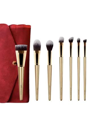 Набір з 8 пензлів для макіяжу  luxie glitter and gold brush set2 фото