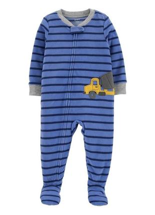 Теплый флисовый комбинезон ромпер человечек пижама слип carters 24м