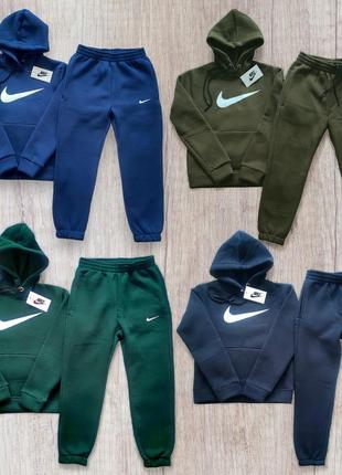 Теплый костюм найк на флисе для мальчика 134-158 см nike турция