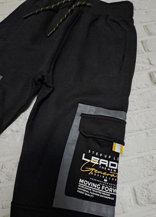 Утепленные спортивные штаны grace, джоггеры, с начесом и накладными карманами2 фото