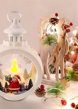 Світильник новорічний світлодіодний новорічний декор білий2 фото