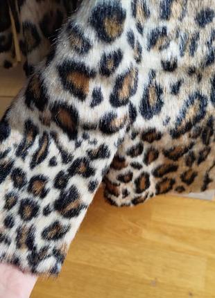 Шубка пальто с леопардовым принтом7 фото