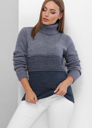 Теплий светр під горло напіввовна — чудова якість1 фото